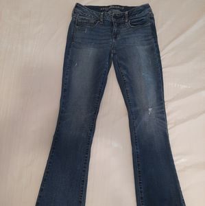 American Eagle,  Skinny Kick Super Stretch, Distressed Bootcut, Women's, Size 8S